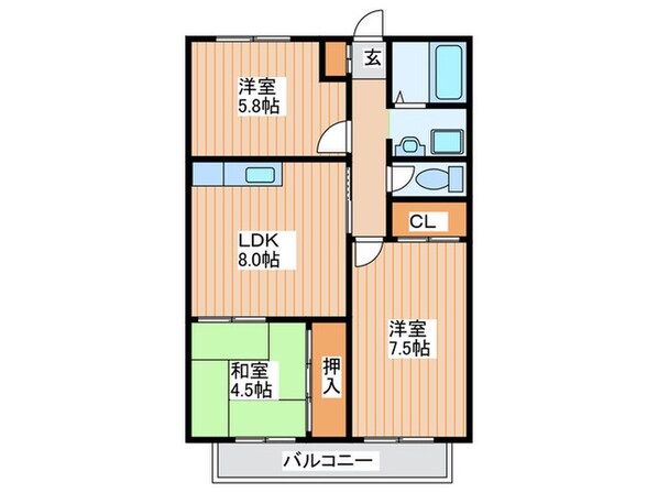 サニ－ヒル上田の物件間取画像